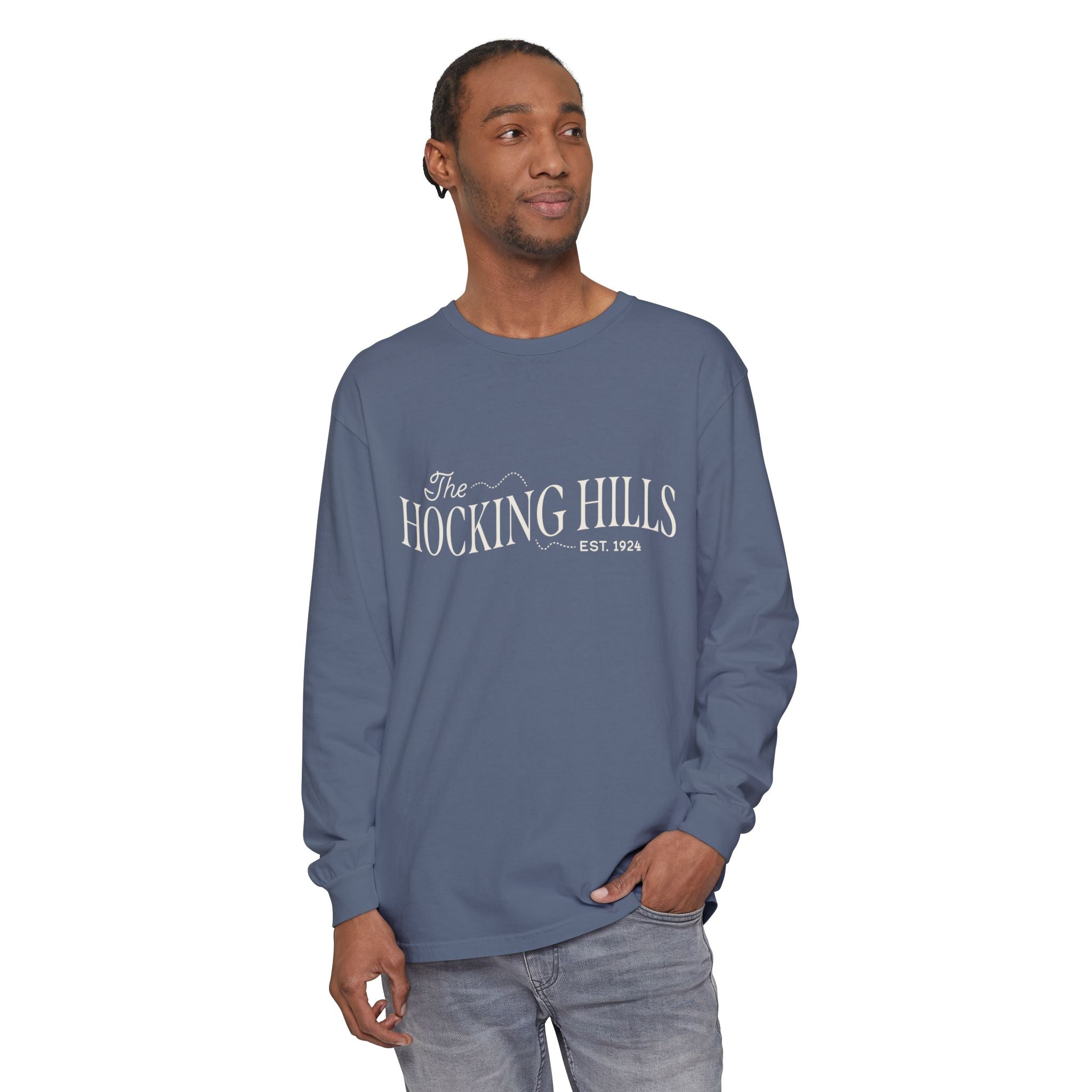 The Hocking Hills Long Sleeve Tee — Est. 1924 Rustic Outdoor Comfort