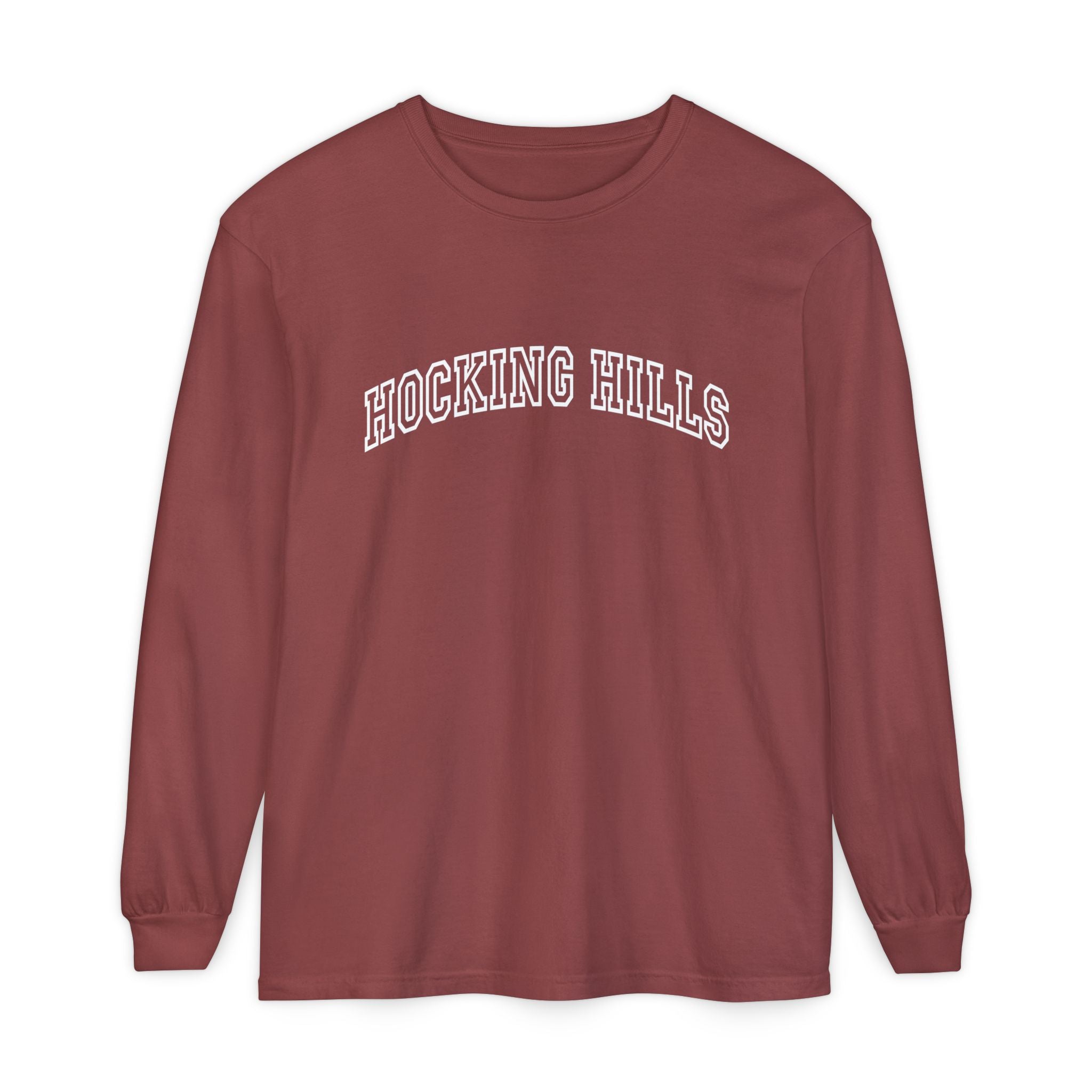 Hocking Hills Long Sleeve Tee — Vintage Collegiate Graphic
