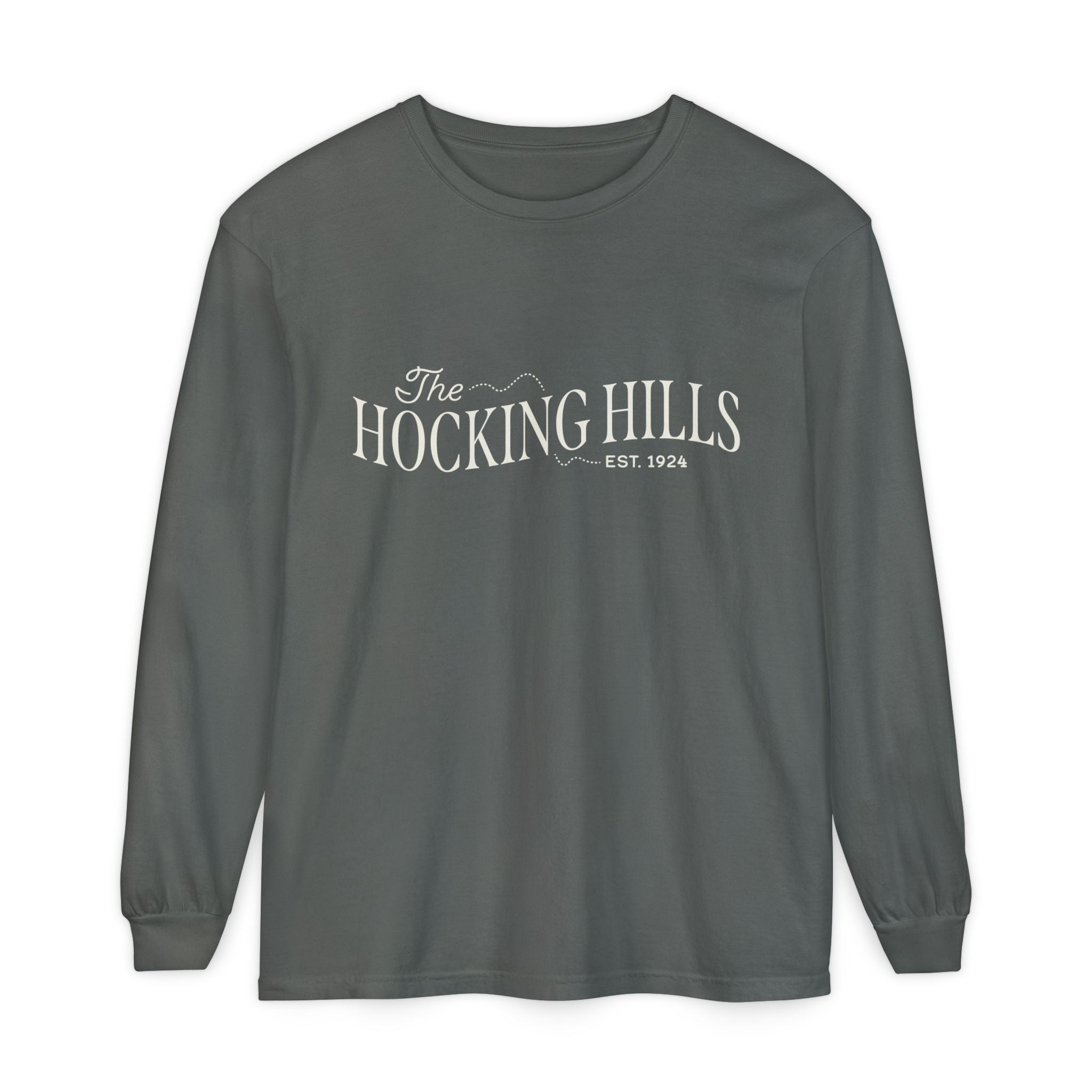 The Hocking Hills Long Sleeve Tee — Est. 1924 Rustic Outdoor Comfort