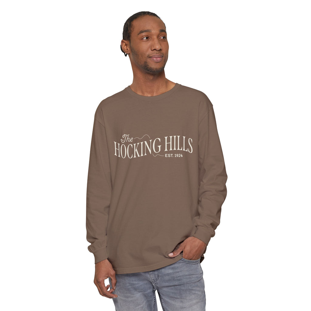 The Hocking Hills Long Sleeve Tee — Est. 1924 Rustic Outdoor Comfort