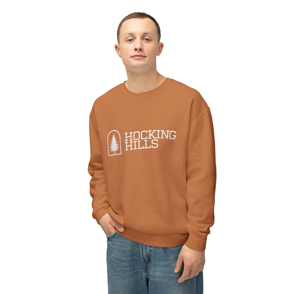 Hocking Hills Crewneck Sweatshirt — Minimal Tree Logo Pullover