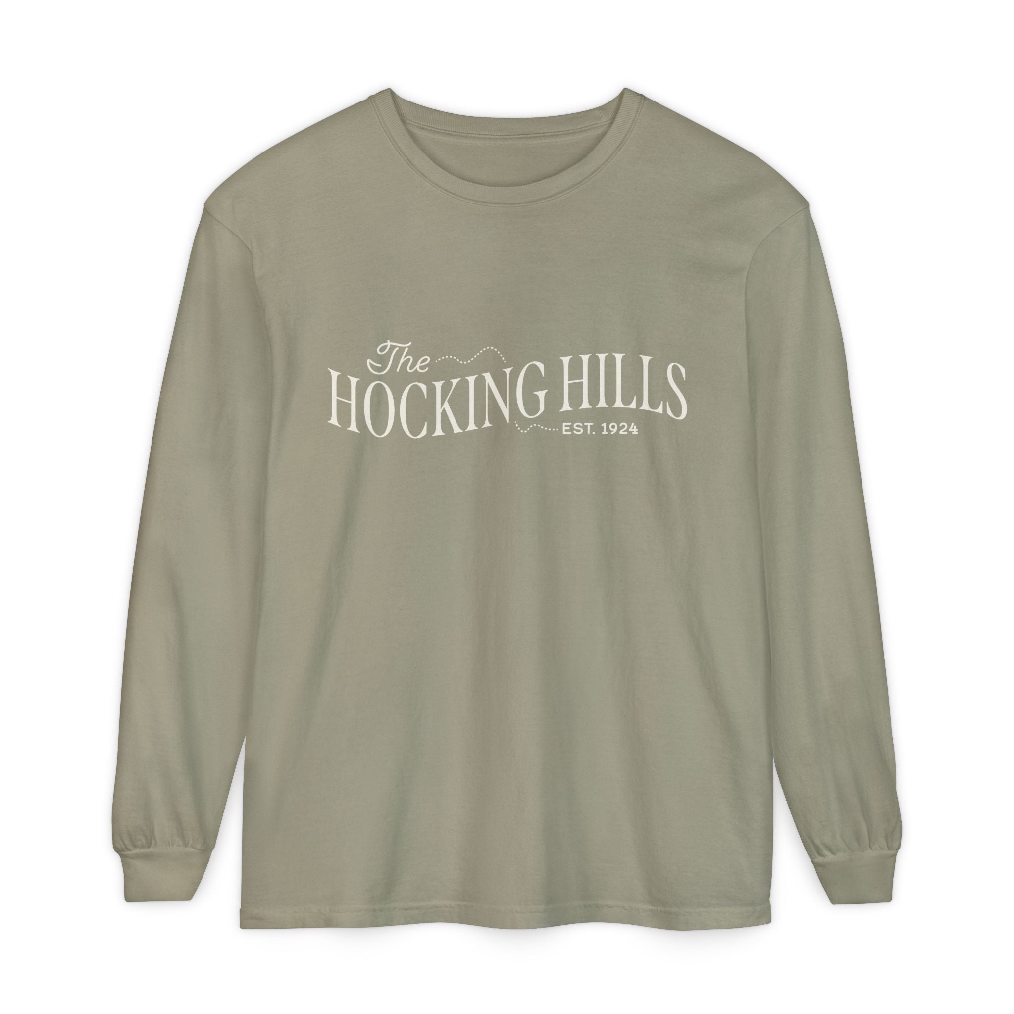 The Hocking Hills Long Sleeve Tee — Est. 1924 Rustic Outdoor Comfort