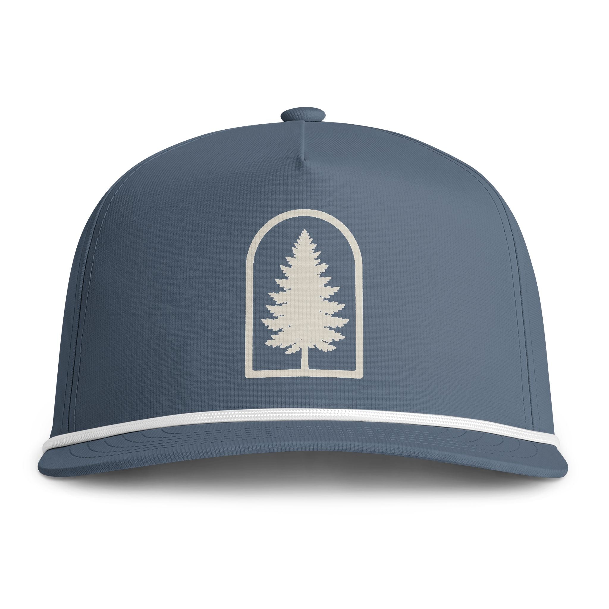 Sunwashed Rope Cap — Retro Tree Patch Snapback Hat