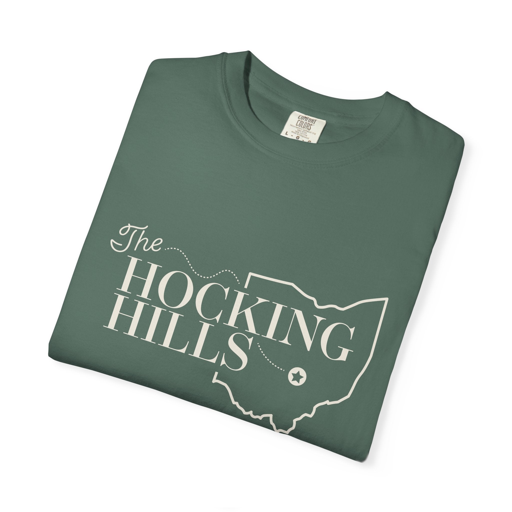 The Hocking Hills T-Shirt — Ohio Map Graphic Tee