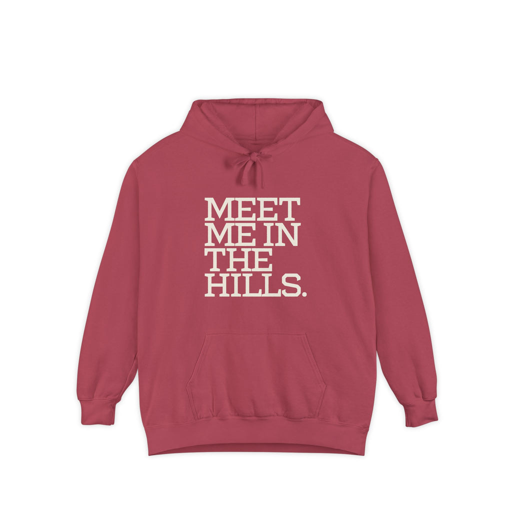 Meet Me in the Hills Hoodie — Graphic Outdoor Cozy Pullover