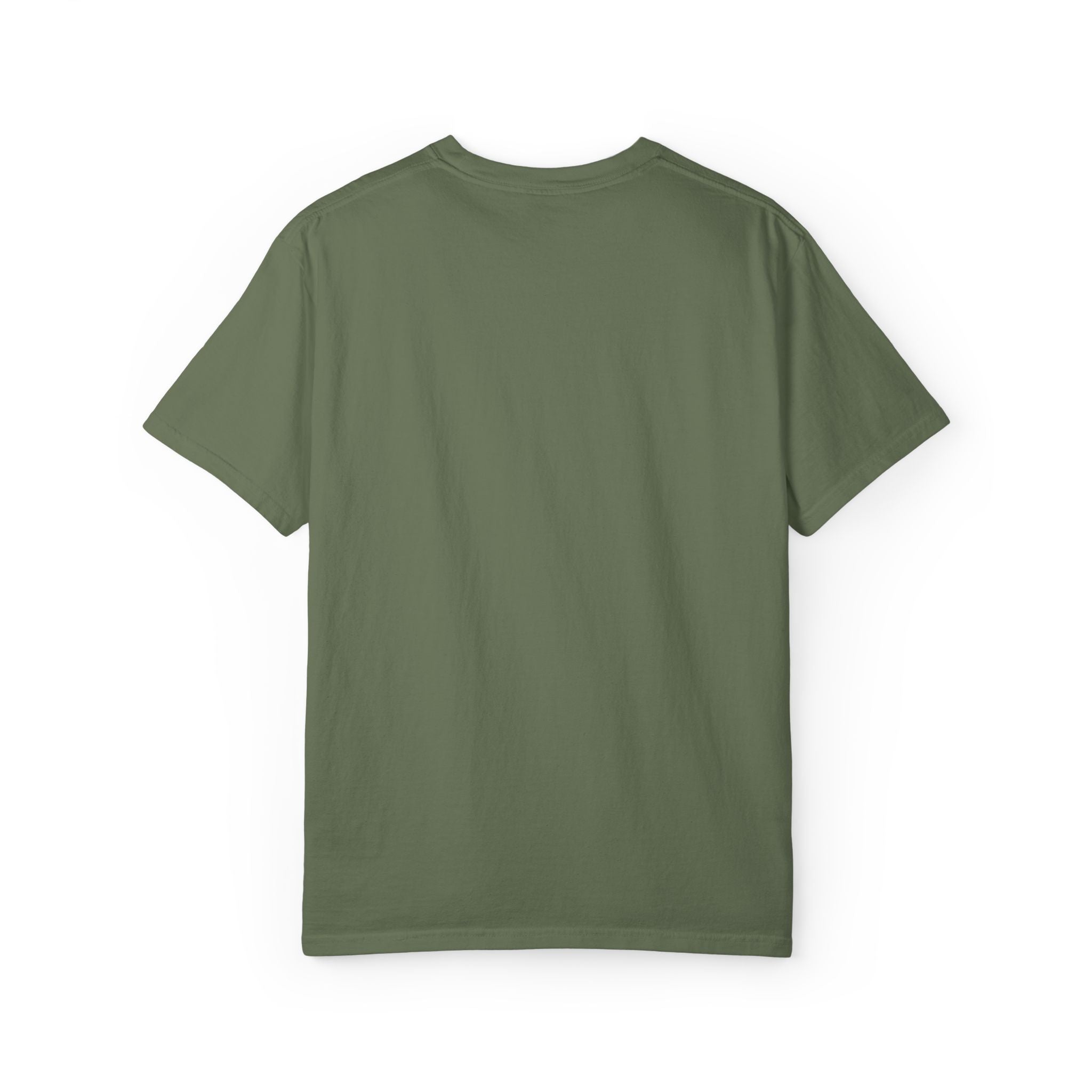 Camping Vibes T-Shirt — 'Adventure Awaits' Woodland Chest Logo