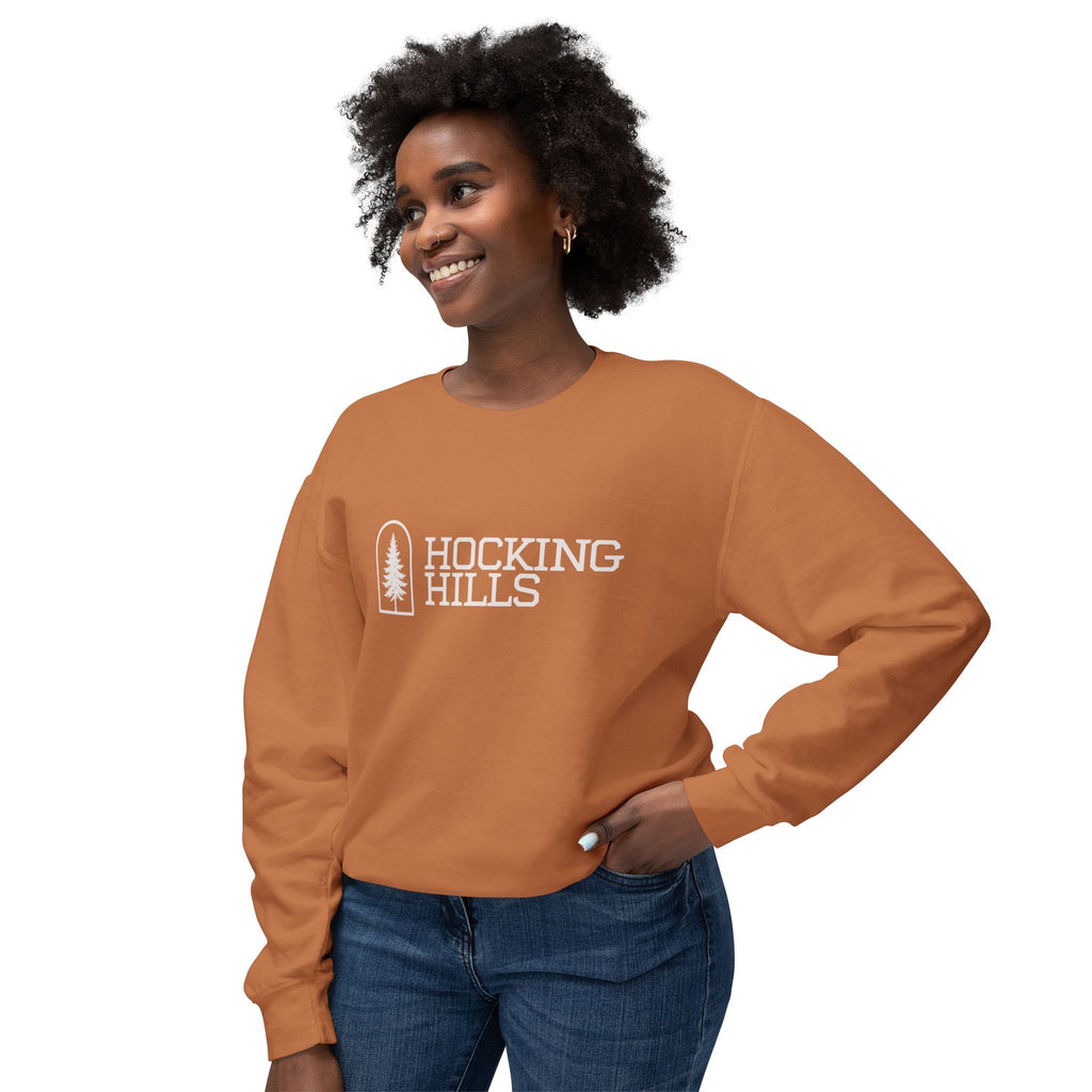 Hocking Hills Crewneck Sweatshirt — Minimal Tree Logo Pullover