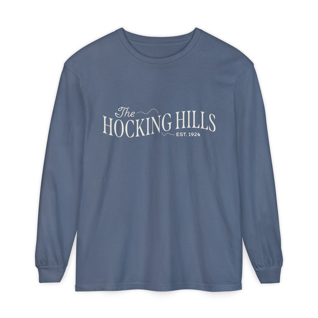 The Hocking Hills Long Sleeve Tee — Est. 1924 Rustic Outdoor Comfort