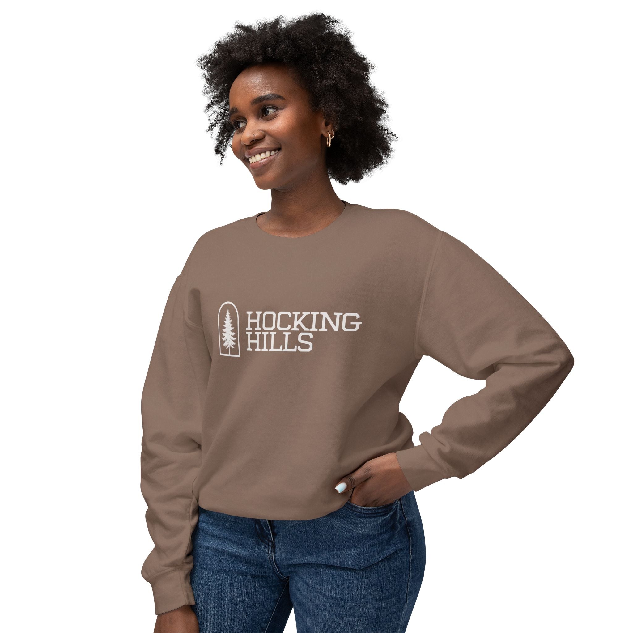 Hocking Hills Crewneck Sweatshirt — Minimal Tree Logo Pullover