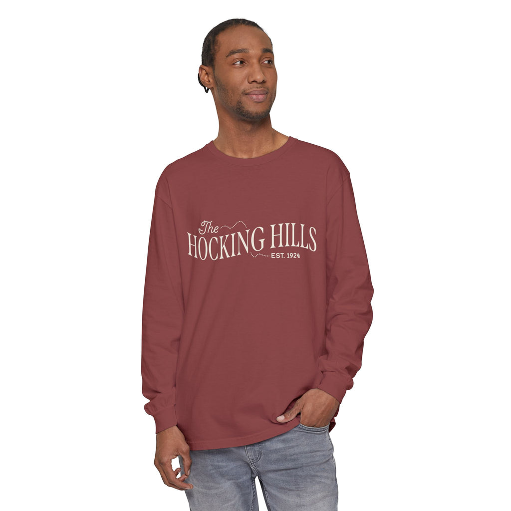 The Hocking Hills Long Sleeve Tee — Est. 1924 Rustic Outdoor Comfort