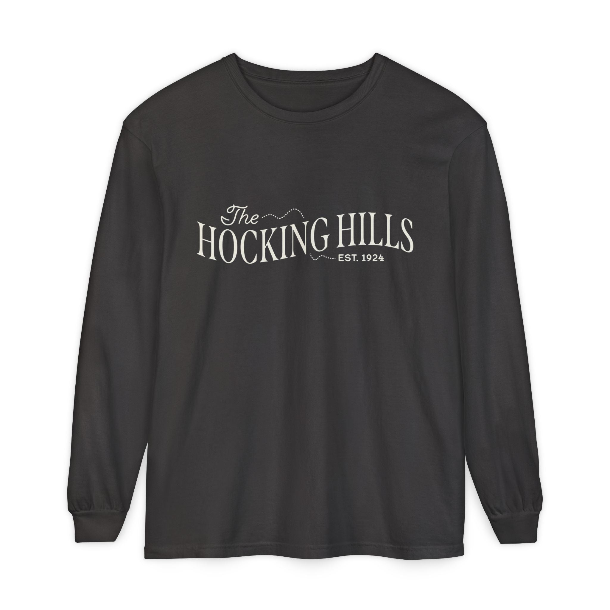 The Hocking Hills Long Sleeve Tee — Est. 1924 Rustic Outdoor Comfort