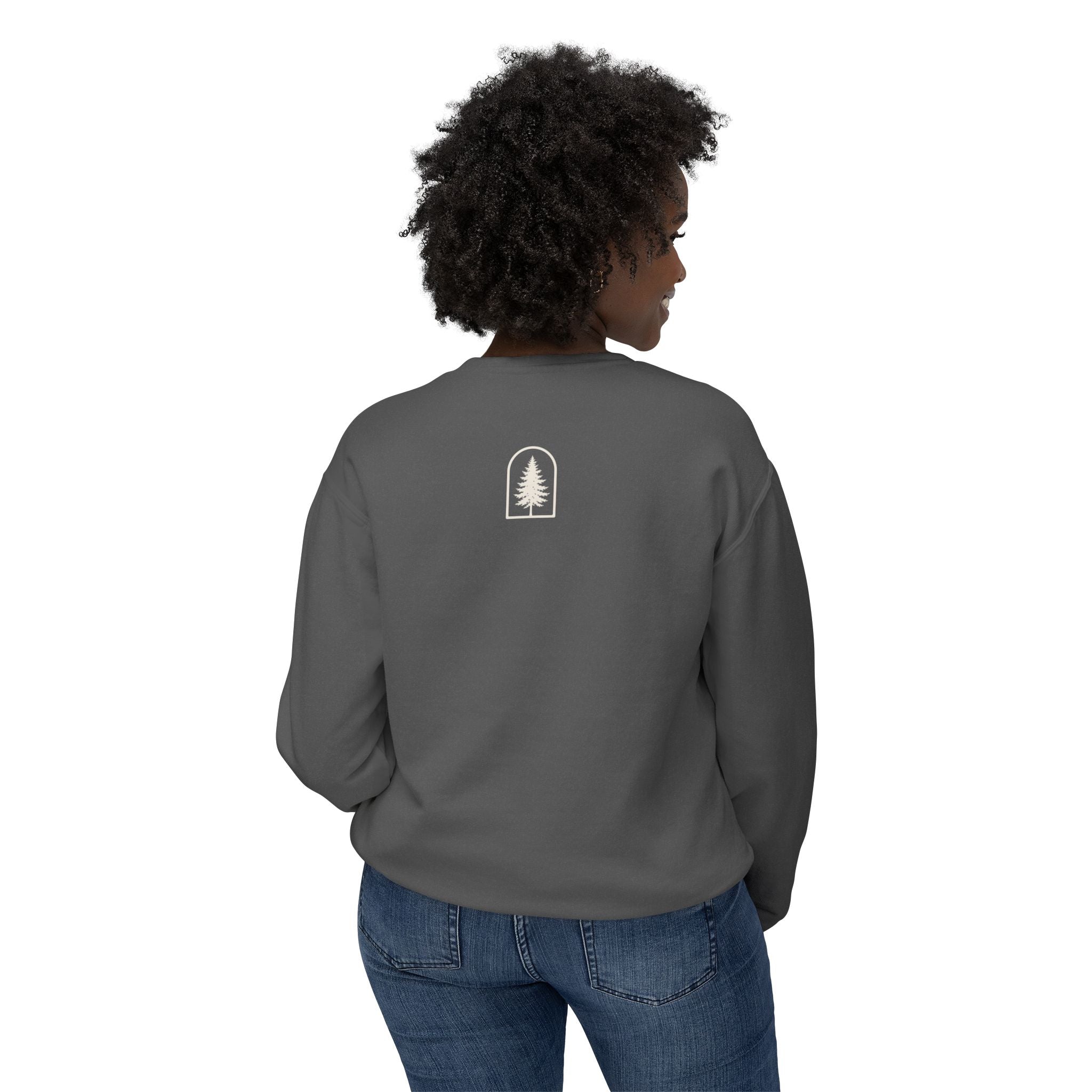 Hocking Hills Crewneck Sweatshirt — Minimal Tree Logo Pullover