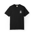 Camping Vibes T-Shirt — 'Adventure Awaits' Woodland Chest Logo
