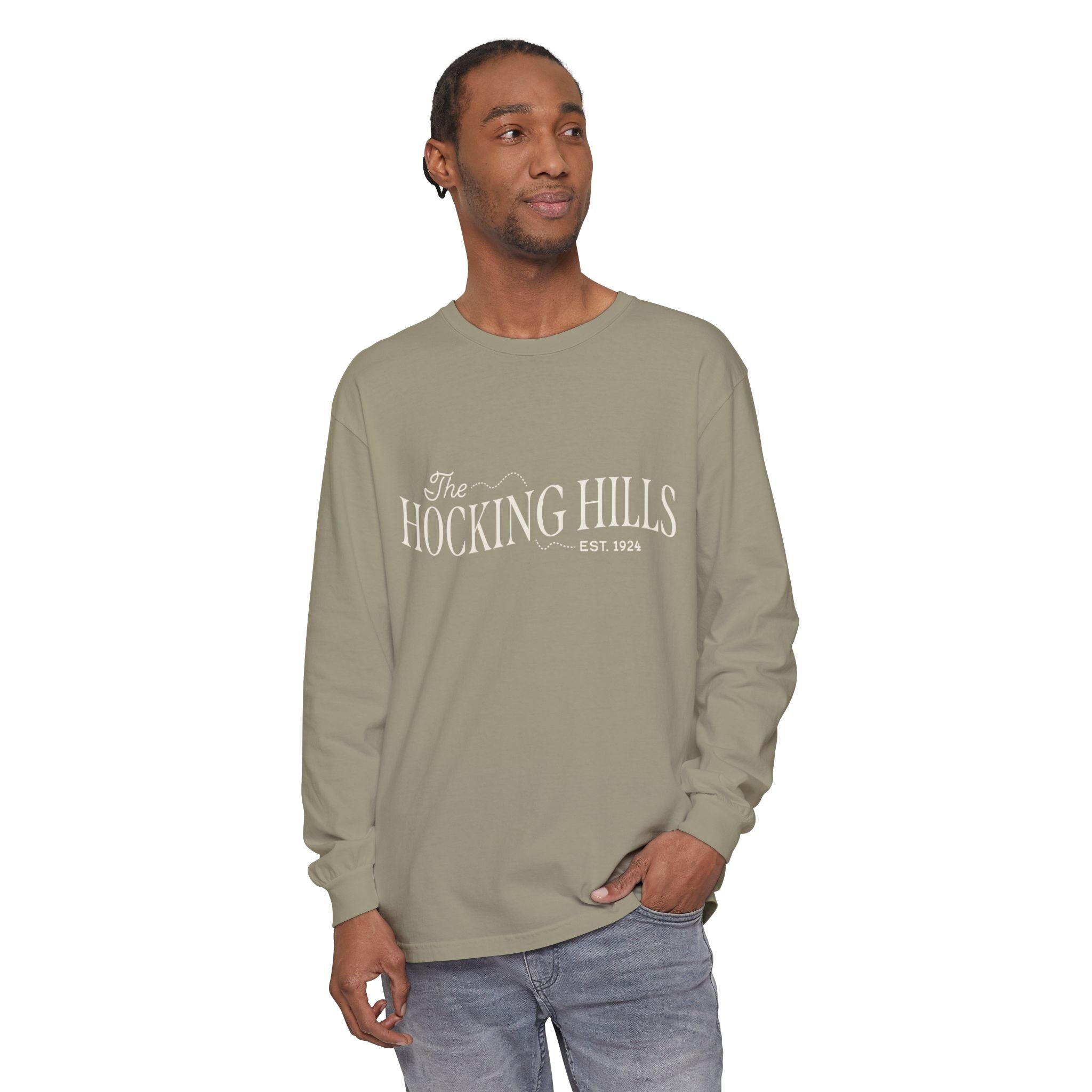 The Hocking Hills Long Sleeve Tee — Est. 1924 Rustic Outdoor Comfort