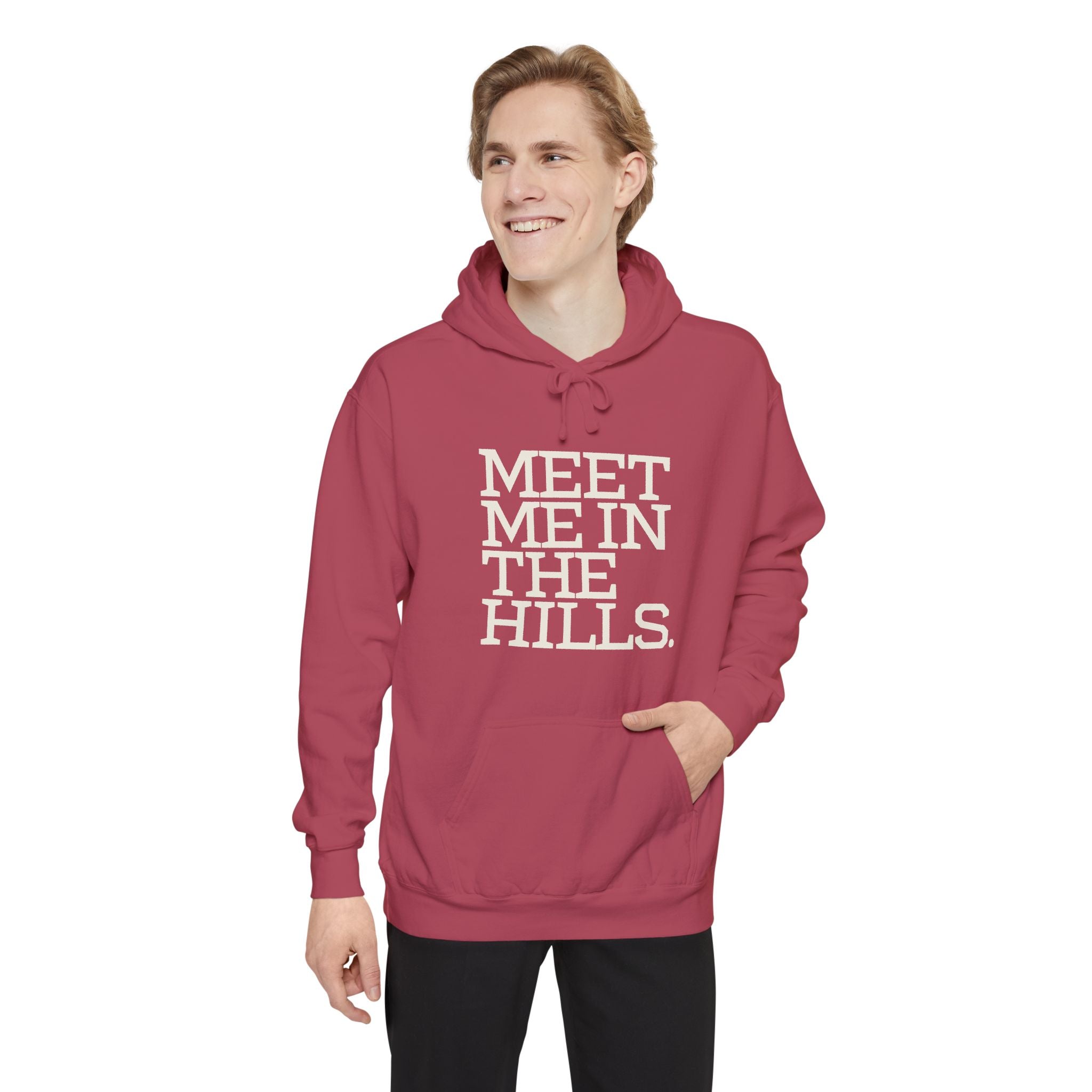 Meet Me in the Hills Hoodie — Graphic Outdoor Cozy Pullover