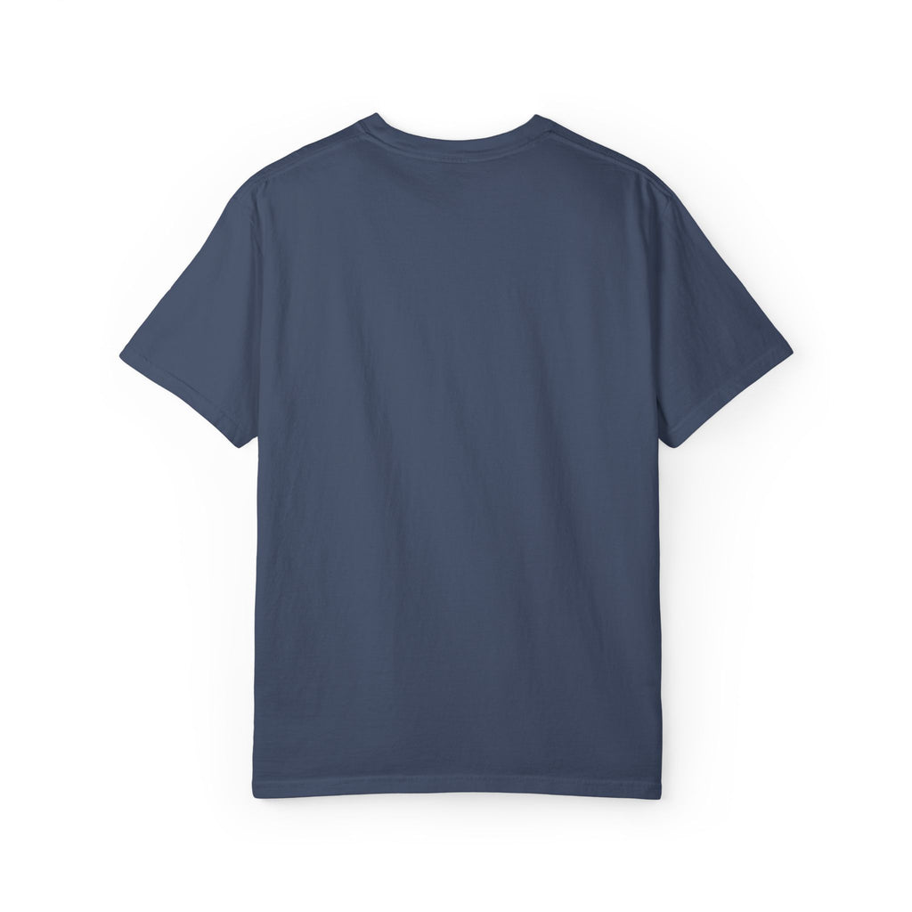 Camping Vibes T-Shirt — 'Adventure Awaits' Woodland Chest Logo
