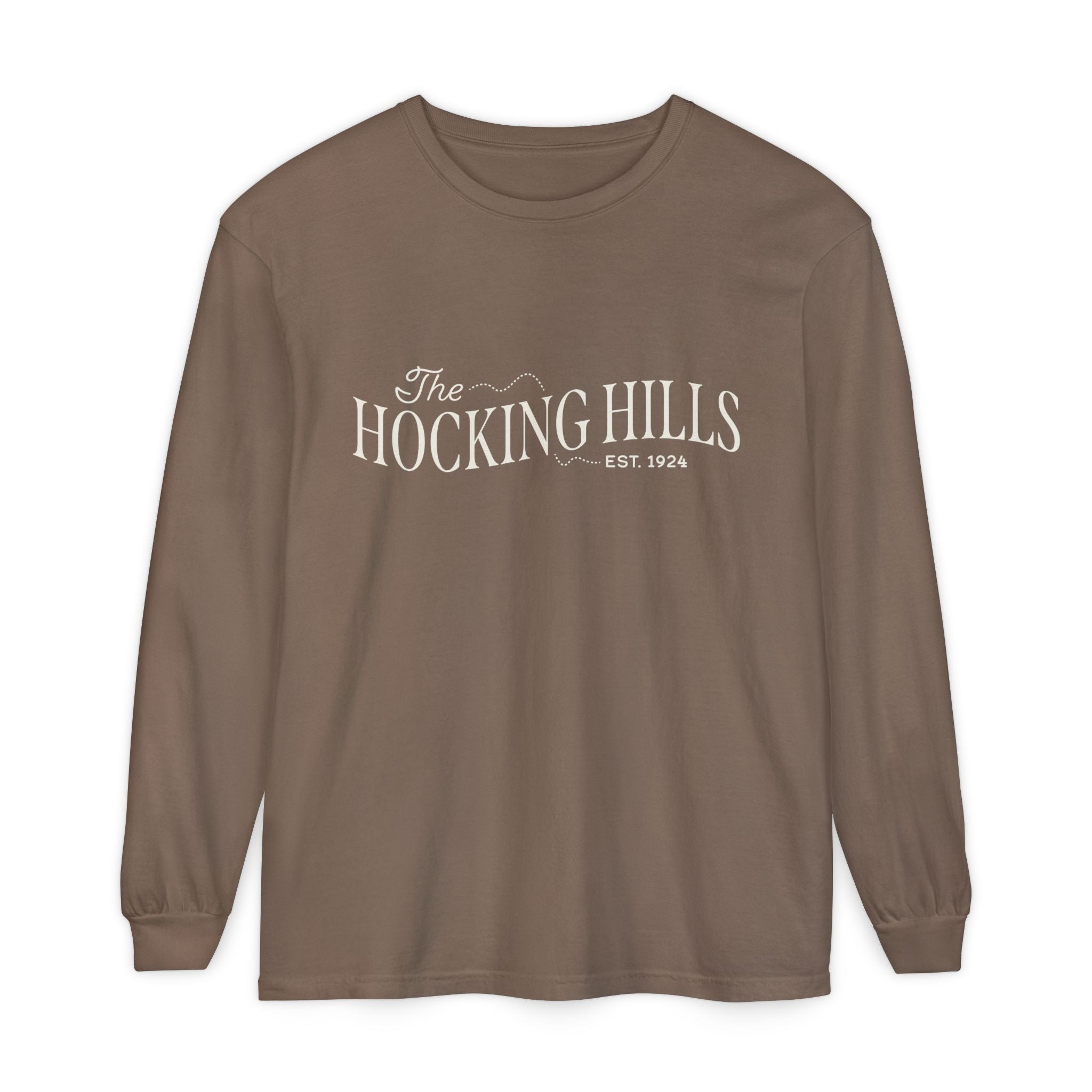 The Hocking Hills Long Sleeve Tee — Est. 1924 Rustic Outdoor Comfort