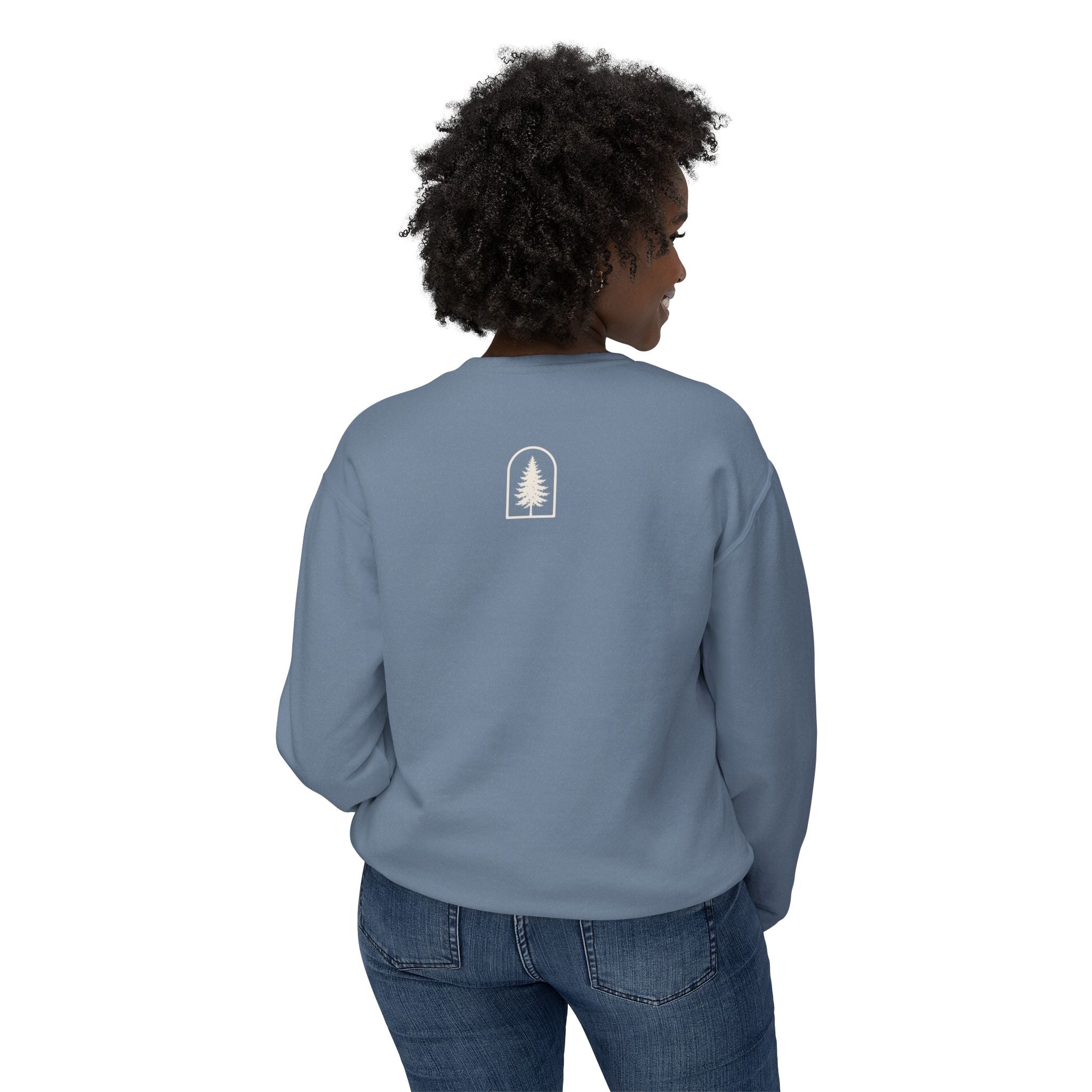 Hocking Hills Crewneck Sweatshirt — Minimal Tree Logo Pullover