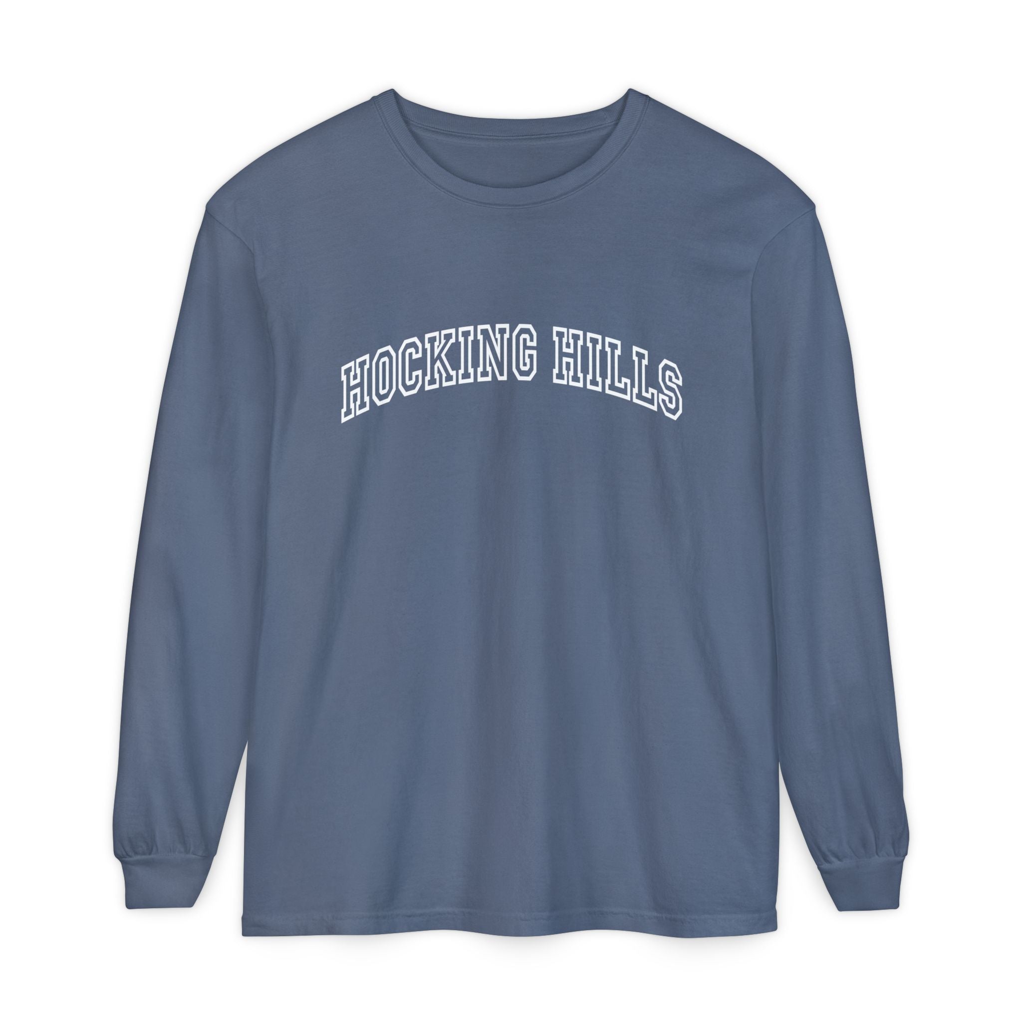 Hocking Hills Long Sleeve Tee — Vintage Collegiate Graphic