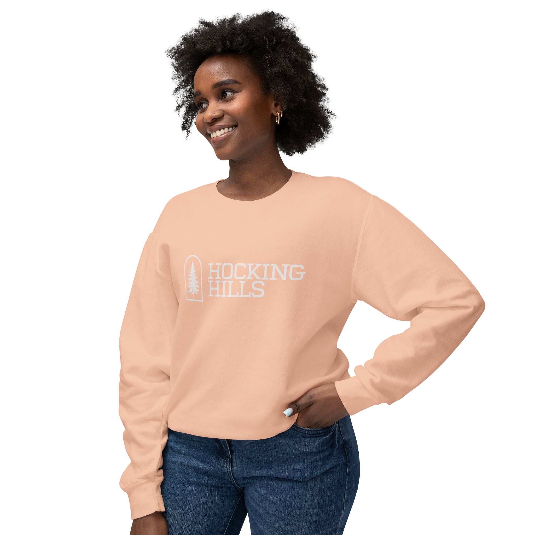 Hocking Hills Crewneck Sweatshirt — Minimal Tree Logo Pullover
