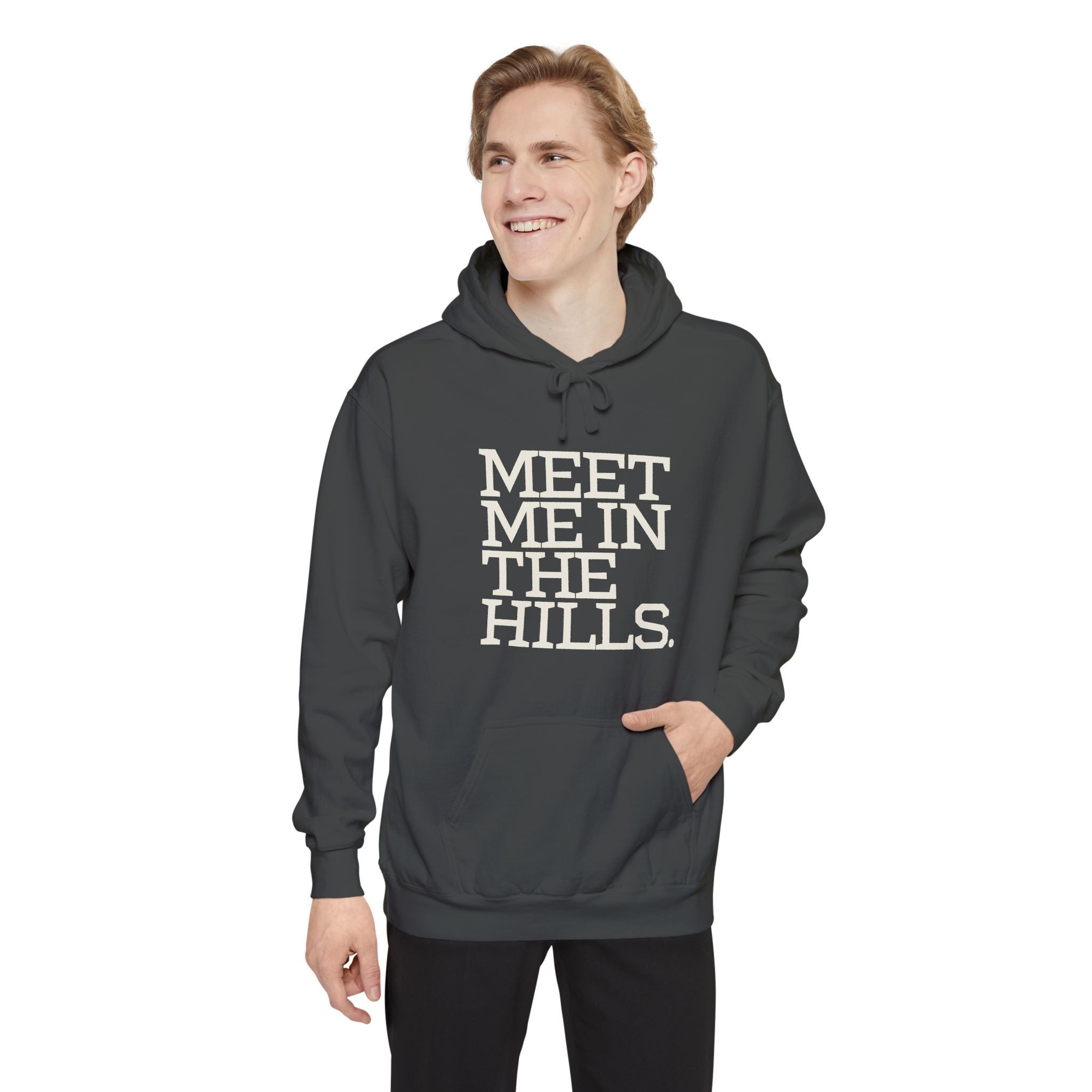 Meet Me in the Hills Hoodie — Graphic Outdoor Cozy Pullover
