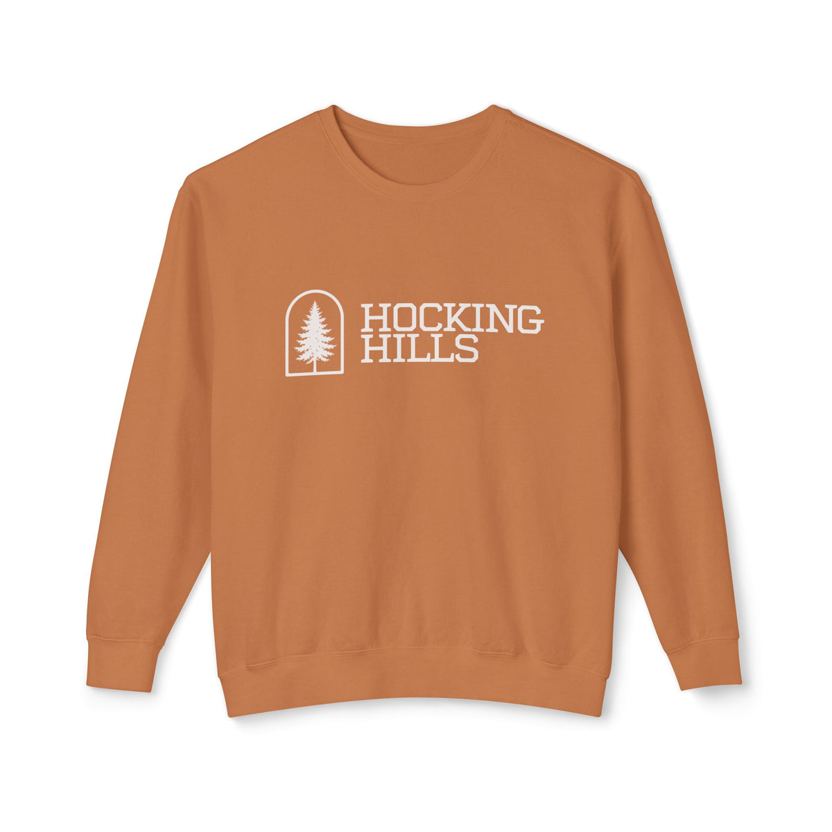 Hocking Hills Crewneck Sweatshirt — Minimal Tree Logo Pullover