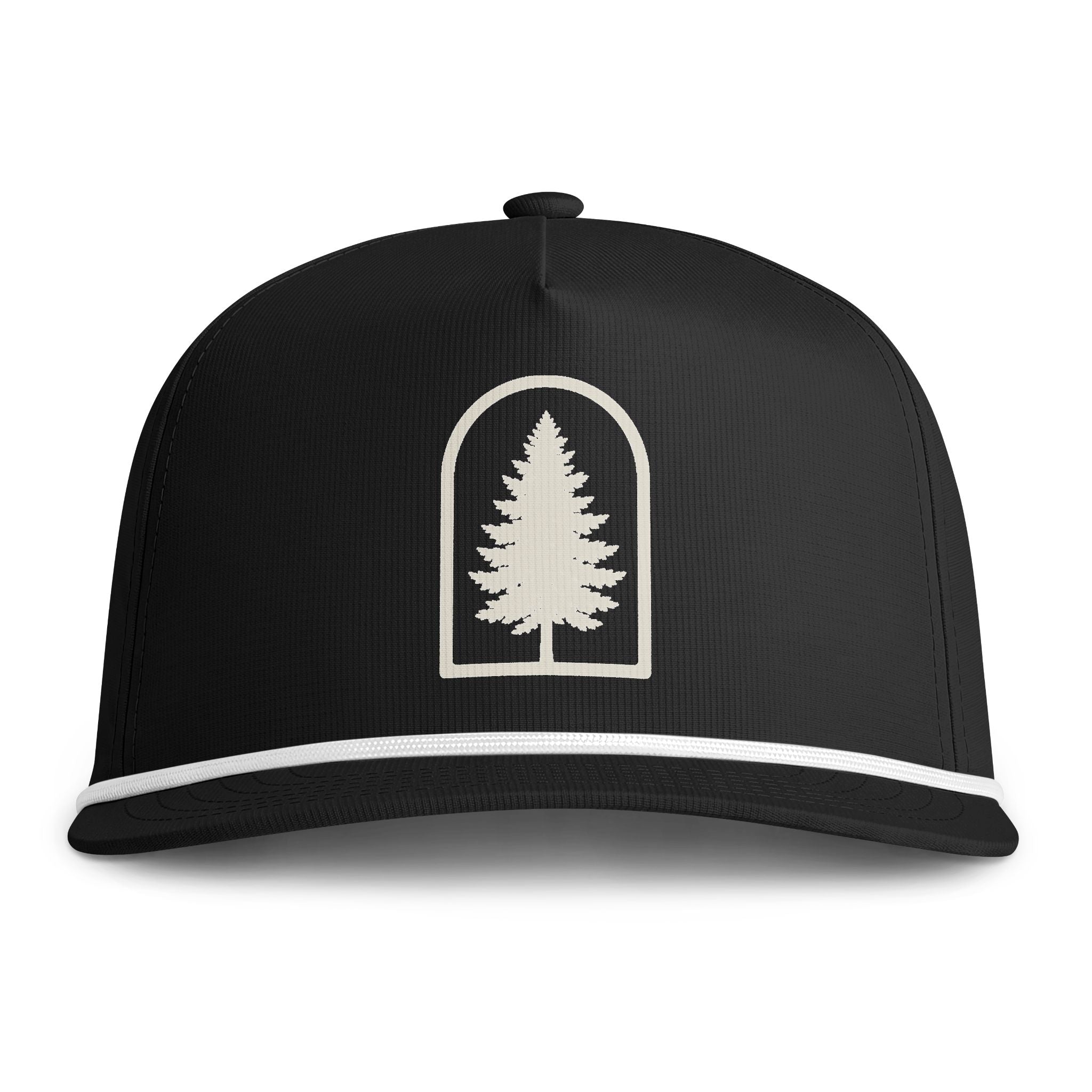 Sunwashed Rope Cap — Retro Tree Patch Snapback Hat