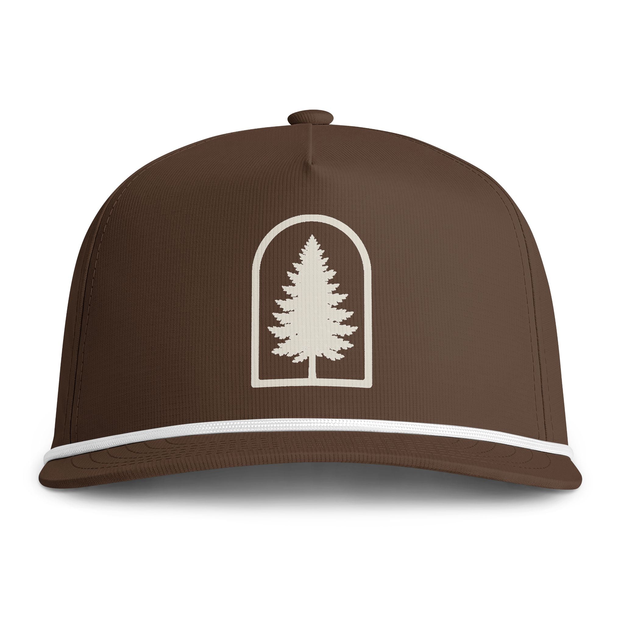Sunwashed Rope Cap — Retro Tree Patch Snapback Hat