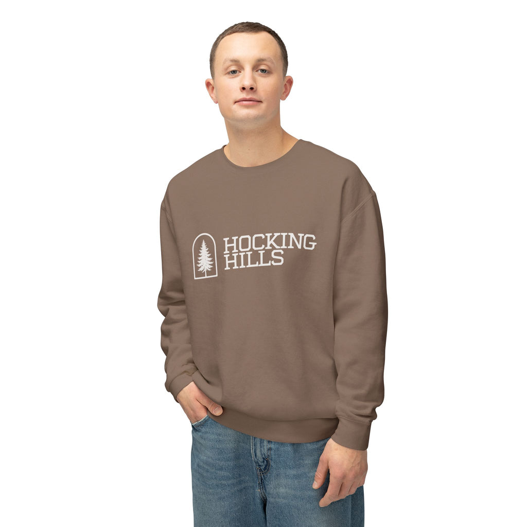 Hocking Hills Crewneck Sweatshirt — Minimal Tree Logo Pullover