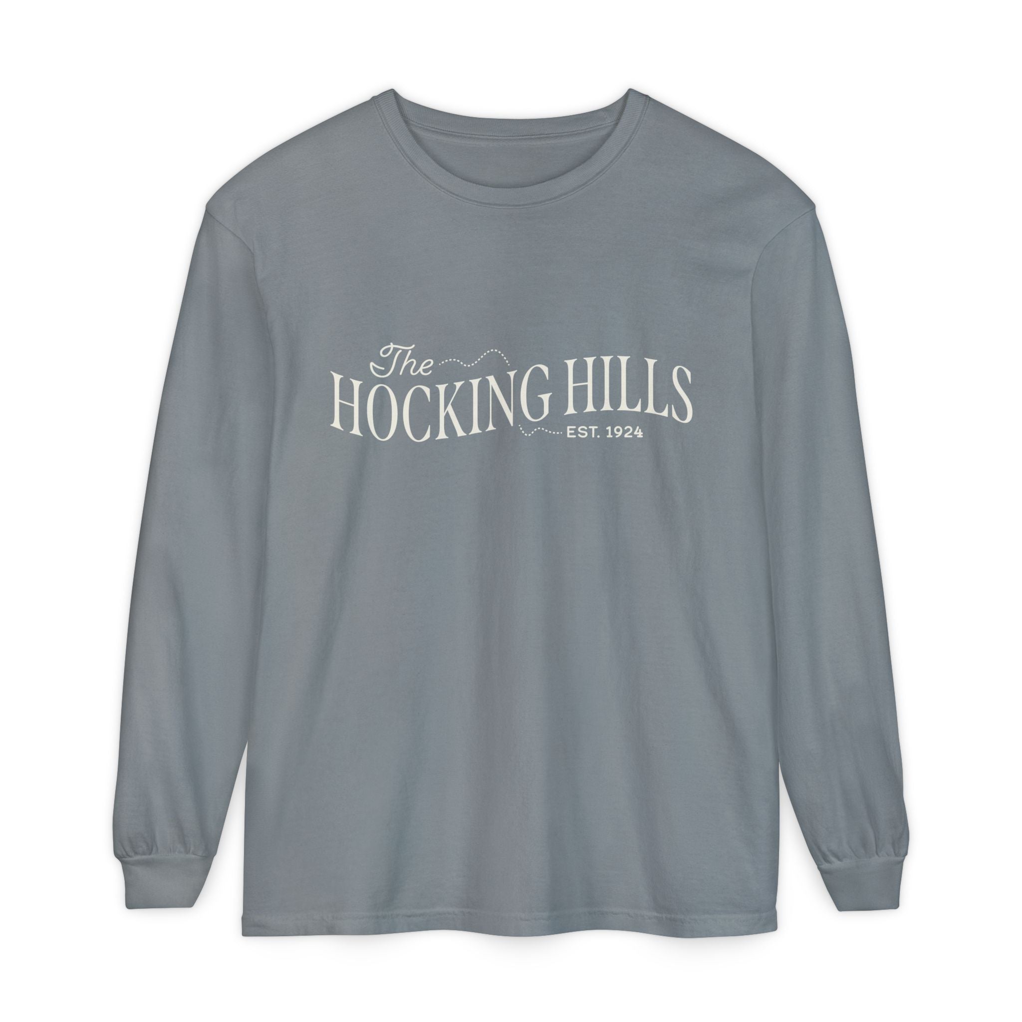 The Hocking Hills Long Sleeve Tee — Est. 1924 Rustic Outdoor Comfort