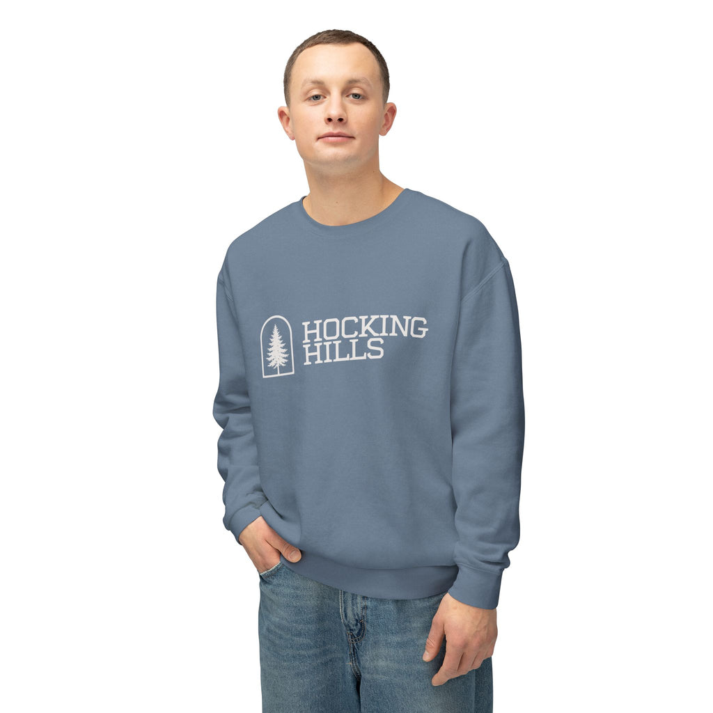 Hocking Hills Crewneck Sweatshirt — Minimal Tree Logo Pullover